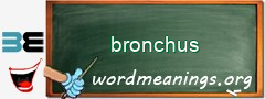 WordMeaning blackboard for bronchus